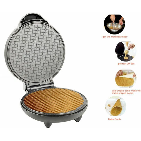 Multifunctional 8.3in Double Side Pancake Maker Crispy Omelet Pan Non-stick Ice Cream Cone Machine Easy To Clean 220V - Image 4