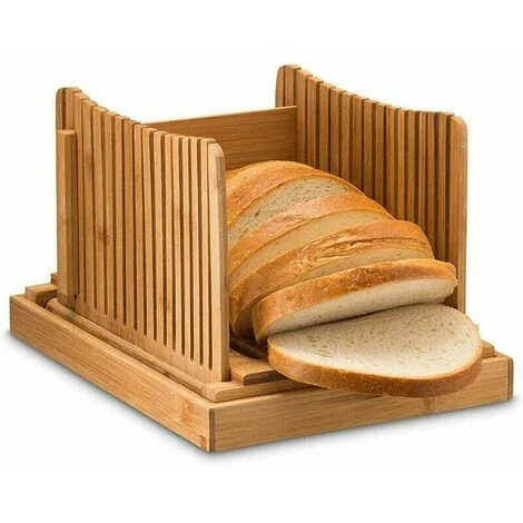 Bamboo Bread Slicer Machine For Home Baked Bread, Loaf, Loaf, Cake, Bagel, Toast