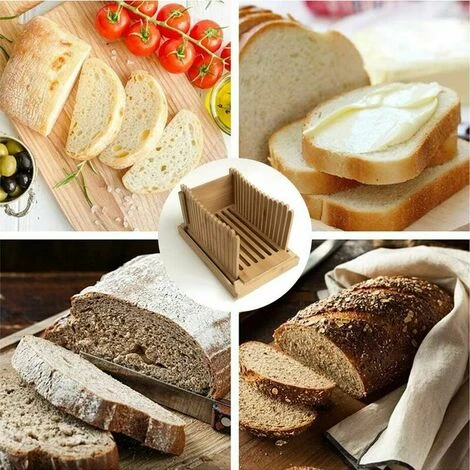 Bamboo Bread Slicer Machine For Home Baked Bread, Loaf, Loaf, Cake, Bagel, Toast - Image 2