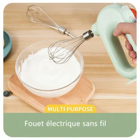 Electric Whisk Hand Mixer Whisk 4 Speed Whisk For Baking Cake Egg Cream Cordless Standing - Image 3