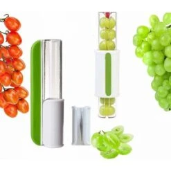 LITZEE Manual Slicer Slicer Tomato Grape Fruit Vegetable Salad Slicer Cherry Fruit Half Green Cutter