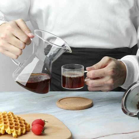 Pour Over Coffee Maker With Stainless Steel Filter, Borosilicate Glass Carafe With Handle, No Paper Filters Needed (400ml) - Image 2