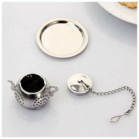 2Pcs Tea Infuser Teapot - Stainless Steel Infuser (Silver) - Image 3