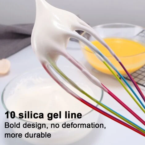Whip Set Non-Stick, Non-Scratch, Egg Beater For Baking, Pastry, Whisking, Stirring 3 Pack - Image 4