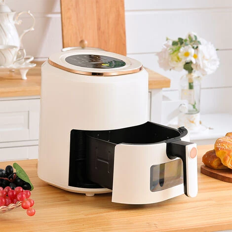 Livingandhome White 7.5L Digital Touchscreen Air Fryer - Image 2