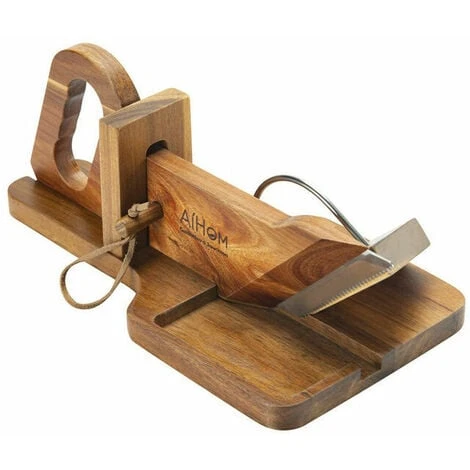 Sausage Guillotine Charcuterie Slicer In FSC Acacia Wood Stainless Steel Blade