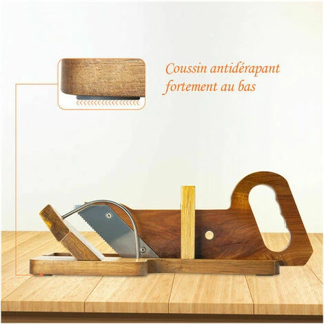 Sausage Guillotine Charcuterie Slicer In FSC Acacia Wood Stainless Steel Blade - Image 2
