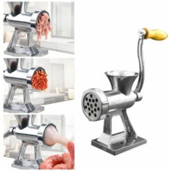Stainless Steel Manual Meat Grinder For Meat, Sausage Chopper, Clamp Hand Chopper For Pork, Beef, Fish, Chicken, Pepper, Mushrooms
