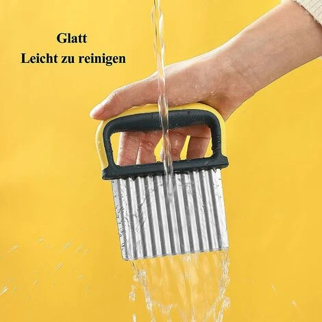 Potato Wave Knife,Metal Wave Cut Vegetable Wave Slicer With Handle And Protective Potato Slicer Tool - Image 5