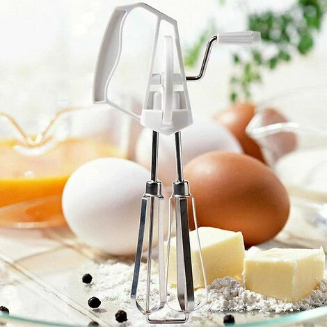 Manual Hand Whisk Egg Beater Blender Blender Stainless Steel - Image 2