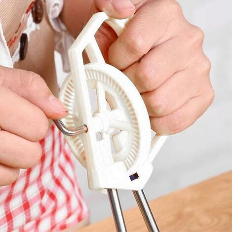 Manual Hand Whisk Egg Beater Blender Blender Stainless Steel - Image 5