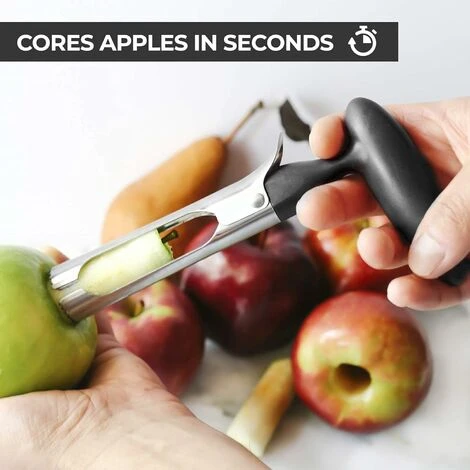 Apple Corer,Stainless Steel Apple Corer Corer Slicer Fruit Cutter Apple Stoner Kitchen Gadgets For Home Kitchen Pears Peppers Honeycrisp Gala Lady Apples - Image 2