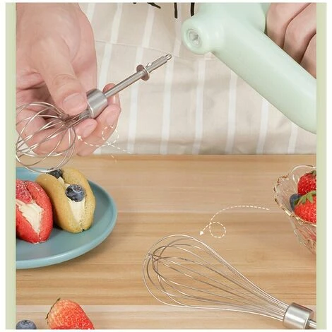 Electric Mixer Hand Mixer Whisk 4 Speed Mixer For Baking Cake Egg Cream Cordless Standing - Image 5