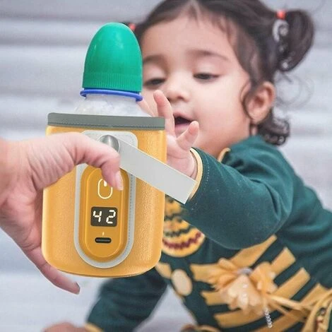 Portable USB Bottle Warmer For Breastmilk, Fast Charging And Precise Warming Of Bottle Warmers For Cars And Travel, Automatic Insulated Bottle Warmer For - Image 2